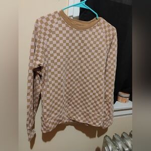 Splits59 Checkered Beige Crewneck Sweater